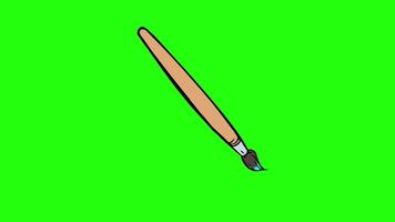 A green screen with a paintbrush on it video