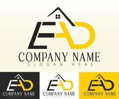 The design incorporates a house symbol to complement the initials LEAD. vector