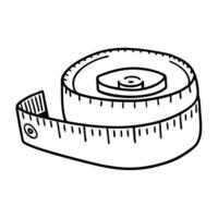 Hand Drawn Measuring Tape Illustration for Tailoring and DIY Projects vector