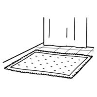 simple bathroom rug design in a minimalist setting vector