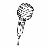 Hand Drawn Microphone Illustration for Music and Podcast Design Projects vector