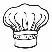 Hand Drawn Chef Hat Illustration for Culinary Designs and Branding vector
