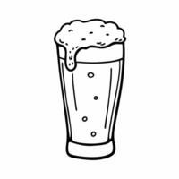Hand Drawn Beer Glass with Foam Illustration for Craft Brew Concepts vector