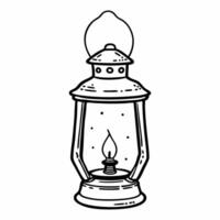 Vintage Lantern Illustration Rustic Charm and Nostalgic Design for Decoration vector