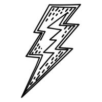 Dynamic Hand Drawn Lightning Bolt Illustration for Bold Designs vector