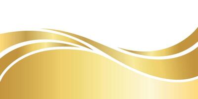 gold gradient for a banner, golden wavy shape, gold wave curve on white background, golden wave corner shape for banner, stripes ribbon golden graphic, striped gold gradient luxury vector