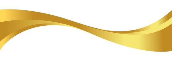 golden wave curve, gold wave corner shape for element graphic, striped gold vector