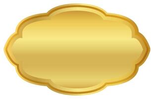 golden label frame, sticker tag gold frame, label of a price, badge gold for name card vector