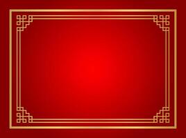 chinese certificate frame rectangle, red background, certificate line frame, antique border gold frame, chinese new year frame vector