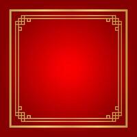 red chinese certificate frame, red background, certificate line frame, antique china border gold frame, chinese new year frame outline vector