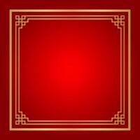 red chinese certificate square frame, red background, certificate line frame, antique china border gold frame, chinese new year frame vector