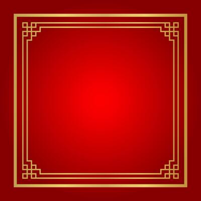 red chinese certificate square frame, red background, certificate line frame, antique china border gold frame, chinese new year frame
