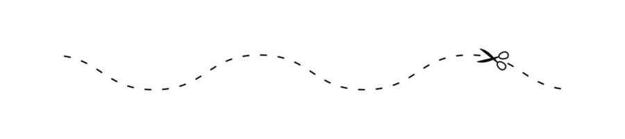 scissors on dashed line, dash line and scissors, dot outline and scissors vector