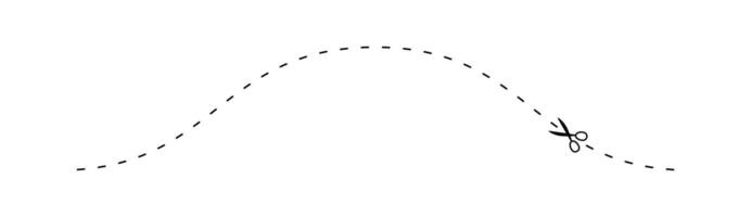 scissors on dashed line, dash line with a scissors, dot outline and scissors vector