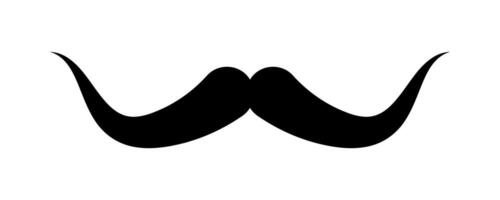 Mustache hipster for icon, Handlebars Mustache, Whisker Elegant, Silhouette Mustache shape, Classic Gentleman's Mustache vector