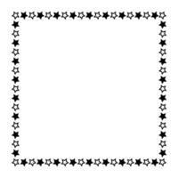 square frame with star pattern, border frame graphic simple, square frame, art line frame vector