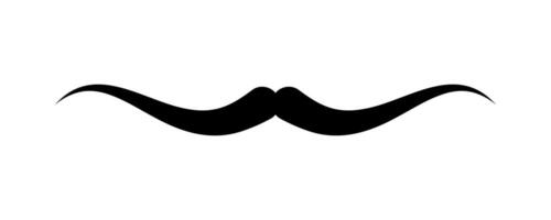 Mustache hipster icon, Handlebars Mustache, Black Whisker Elegant, Silhouette Mustache shape, Classic Gentleman's Mustache vector
