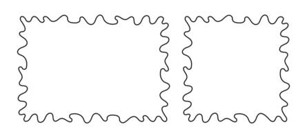 Frame Doodle Line, Picture Frame, Outline Border Frame, Scribble Frame blank vector