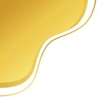 golden wave shape for corner border certificate frame, gold wave curve for banner decoration vector