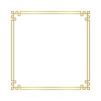 golden certificate frame template, chinese frame square line, antique china border golden frame, chinese new year frame outline vector