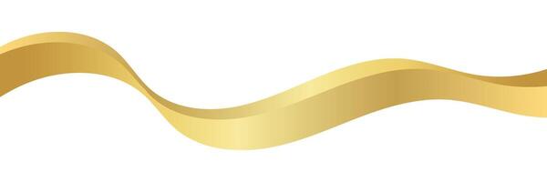 gold wave curve, golden wave corner shape for element, stripes ribbon golden graphics, striped gold colors vector