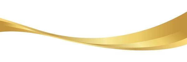 gold wave curve, golden wave corner shape for graphic element, stripes ribbon gold, striped gold color vector