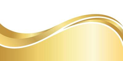 golden gradient for ad banner, gold wavy shape, gold wave curve on white background, golden wave corner shape for banner, stripes ribbon golden graphic, striped gold gradient luxury vector