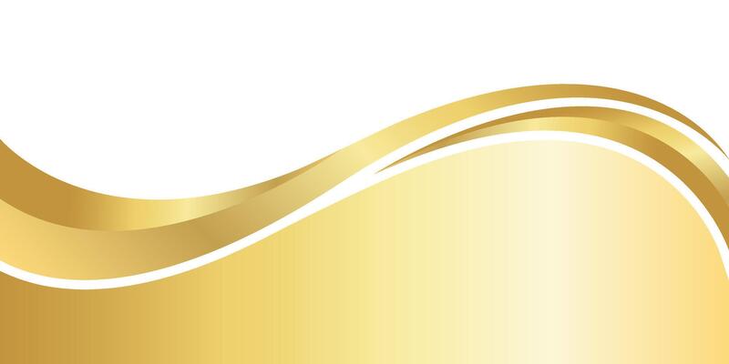golden gradient for ad banner, gold wavy shape, gold wave curve on white background, golden wave corner shape for banner, stripes ribbon golden graphic, striped gold gradient luxury