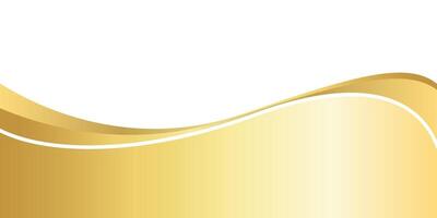 golden gradient for banner ad, gold wavy shape, gold wave curve on white background, golden wave corner shape for banner, stripes ribbon golden graphic, striped gold gradient luxury vector