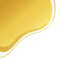 gold wave shape for corner border certificate frame, gold wave curve for banner decoration vector