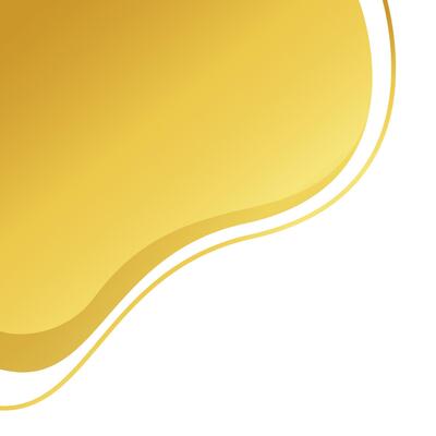gold wave shape for corner border certificate frame, gold wave curve for banner decoration