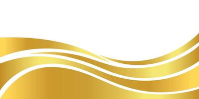 gold wave gradient for banner ad, golden wavy shape, gold wave curve on white background, golden wave corner shape for banner, strip ribbon golden graphic, striped gold gradient luxury vector
