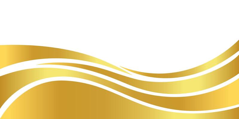 gold wave gradient for banner ad, golden wavy shape, gold wave curve on white background, golden wave corner shape for banner, strip ribbon golden graphic, striped gold gradient luxury