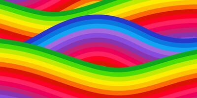 rainbow wave colorful for banner background, rainbow stripe for wallpaper, rainbow backdrop vector