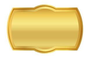 golden label frame, sticker tag gold frame, label of price, badge gold for name card vector