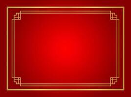 chinese certificate frame rectangle, red background, certificate line frame, antique border golden frame, chinese new year frame vector