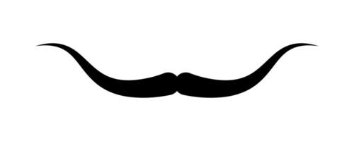 Mustache hipster icon, Handlebars Mustache, Whisker Elegant, Silhouette Mustache shape, Classic Black Gentleman's Mustache vector