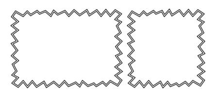 Frame Doodle Line Hand Drawn, Picture Frame, Outline Border Frame, Blank Scribble Frame template vector