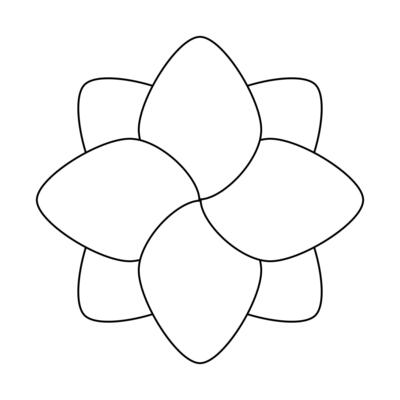flower simple line, line floral for icon, flower outline shape, flora art stroke