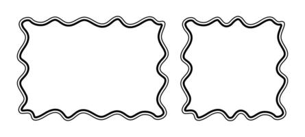 Frame Doodle Line Hand Drawn, Picture Frame art line, Outline Border Frame, Scribble Frame vector