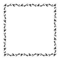 square frame doodle art line, border frame graphic simple, square frame, art line frame vector