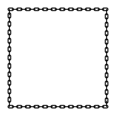 square chain frame, border frame graphic simple, square frame, art line frame