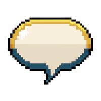 Pixelated Retro Speech Bubble Icon Classic Game Style Communication vector