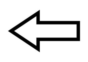 arrow outline icon, arrow sign and symbol, arrow for direction button vector