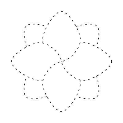 flowers simple dash line, dashed line floral icon, flower outline shape, flora dot stroke