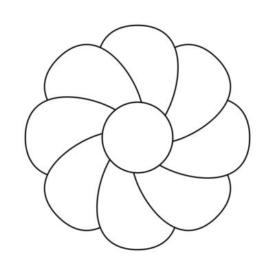 flowers simple line, art line floral for icon, flower outline shape, flora art stroke