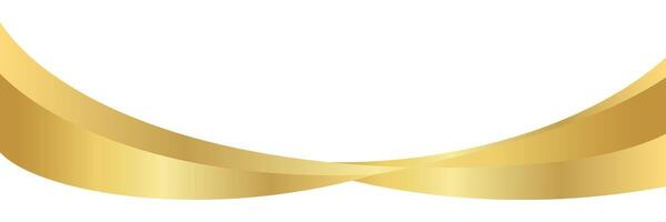 gold wave curve, golden wave corner shape for element vector
