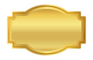 gold label frame, elegant sticker tag gold frame, label of price, badge golden for name card vector