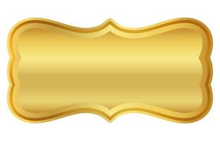 golden label frame, elegant sticker tag gold frame, label of price, badge golden for name card vector