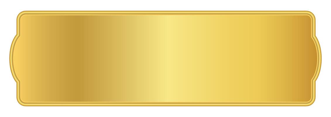 golden label for banner element, luxury golden frame, gold name plate